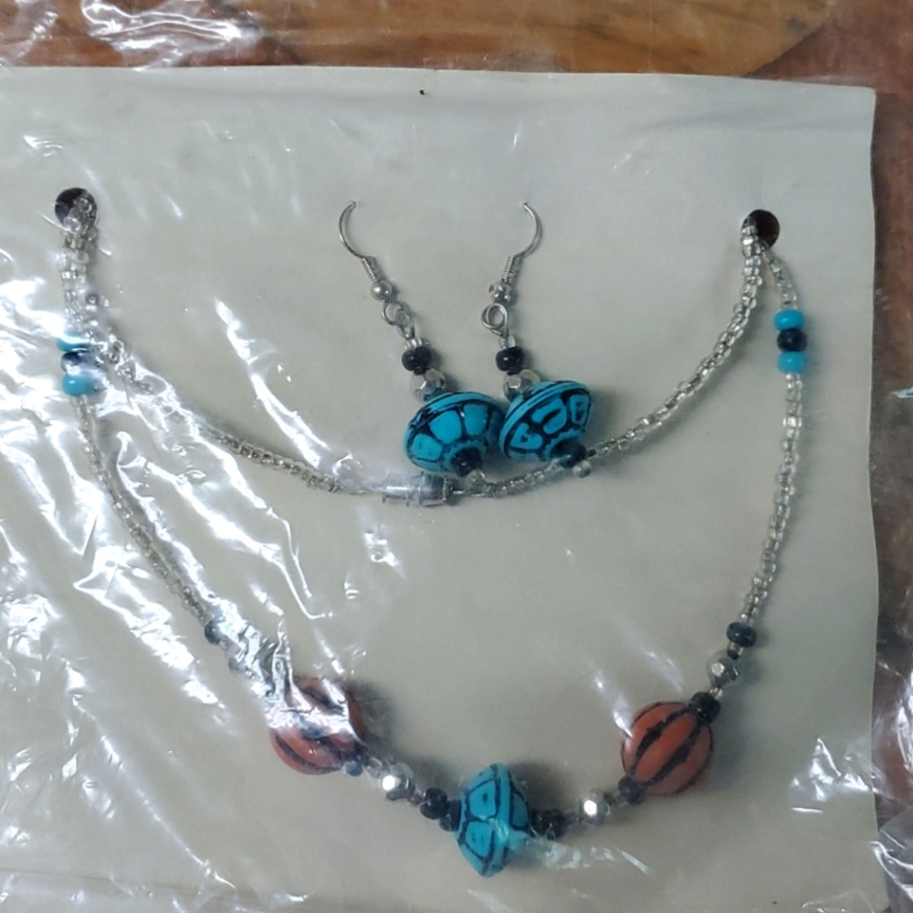 Vintage Handmade Necklace and Earrings